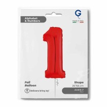 Palloncino in Foil 26" Numero 1 Rosso "Red" Numeri 26" Rosso "Red"