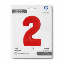 Palloncino in Foil 26" Numero 2 Rosso "Red" Numeri 26" Rosso "Red"