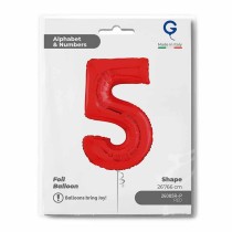 Palloncino in Foil 26" Numero 5 Rosso "Red" Numeri 26" Rosso "Red"