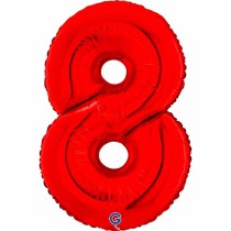 Palloncino in Foil 26" Numero 8 Rosso "Red" Numeri 26" Rosso "Red"