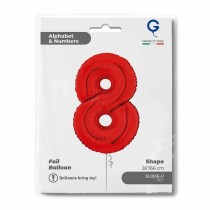 Palloncino in Foil 26" Numero 8 Rosso "Red" Numeri 26" Rosso "Red"