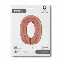 Palloncino in Foil 26" Numero 0 Rose Gold Numeri 26" Rose Gold