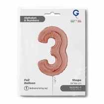 Palloncino in Foil 26" Numero 3 Rose Gold Numeri 26" Rose Gold