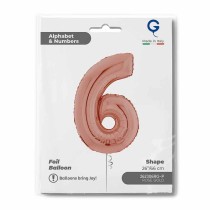 Palloncino in Foil 26" Numero 6 Rose Gold Numeri 26" Rose Gold