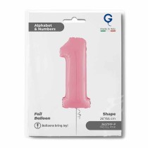Palloncino in Foil 26" Numero 1 Rosa "Pink" Numeri 26" Rosa "Pastel Pink"