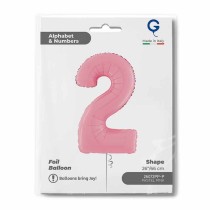 Palloncino in Foil 26" Numero 2 Rosa "Pink" Numeri 26" Rosa "Pastel Pink"