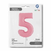Palloncino in Foil 26" Numero 5 Rosa "Pink" Numeri 26" Rosa "Pastel Pink"