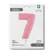 Palloncino in Foil 26" Numero 7 Rosa "Pink" Numeri 26" Rosa "Pastel Pink"