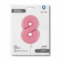 Palloncino in Foil 26" Numero 8 Rosa "Pink" Numeri 26" Rosa "Pastel Pink"