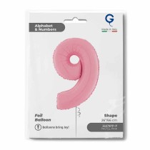 Palloncino in Foil 26" Numero 9 Rosa "Pink" Numeri 26" Rosa "Pastel Pink"