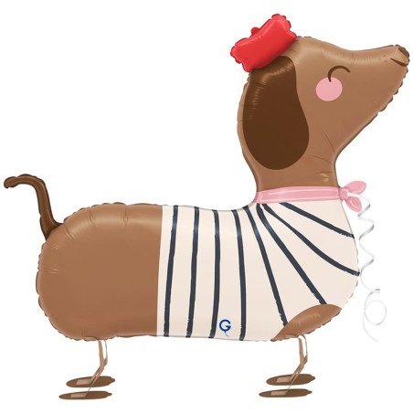 Palloncino in Foil 32" Pet Walker Cane Bassotto "Dachshund" Animali Grabo