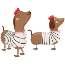Palloncino in Foil 32" Pet Walker Cane Bassotto "Dachshund" Animali Grabo