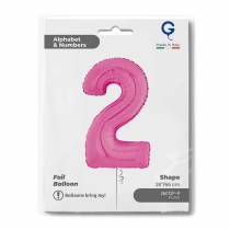 Palloncino in Foil 26" Numero 2 Fucsia "Hot Pink" Numeri 26" Fucsia "Hot Pink"