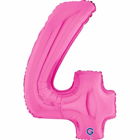 Palloncino in Foil 26" Numero 4 Fucsia "Hot Pink" Numeri 26" Fucsia "Hot Pink"
