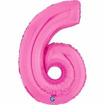 Palloncino in Foil 26" Numero 6 Fucsia "Hot Pink" Numeri 26" Fucsia "Hot Pink"