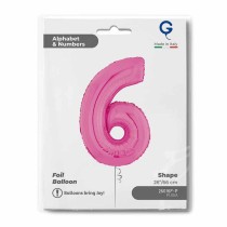 Palloncino in Foil 26" Numero 6 Fucsia "Hot Pink" Numeri 26" Fucsia "Hot Pink"