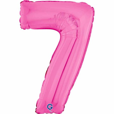 Palloncino in Foil 26" Numero 7 Fucsia "Hot Pink" Numeri 26" Fucsia "Hot Pink"