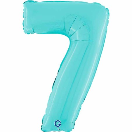Palloncino in Foil 26" Numero 7 Celeste "Light Blue" Numeri 26" Celeste "Pastel Blue"