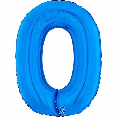 Palloncino in Foil 26" Numero 0 Blu "Blue" Numeri 26" Blu "Blue Royal"