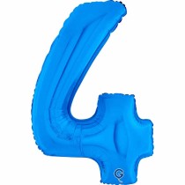 Palloncino in Foil 26" Numero 4 Blu "Blue" Numeri 26" Blu "Blue Royal"