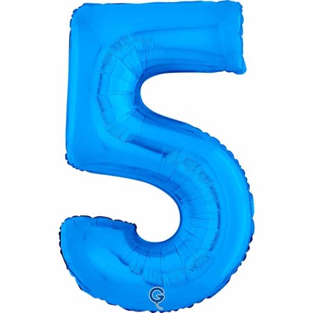 Palloncino in Foil 26" Numero 5 Blu "Blue" Numeri 26" Blu "Blue Royal"