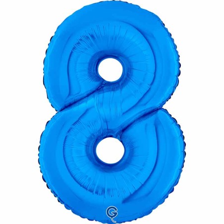Palloncino in Foil 26" Numero 8 Blu "Blue" Numeri 26" Blu "Blue Royal"