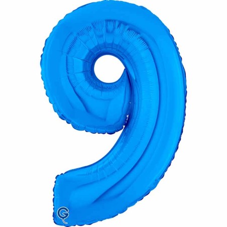 Palloncino in Foil 26" Numero 9 Blu "Blue" Numeri 26" Blu "Blue Royal"
