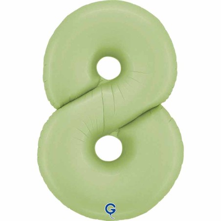 Palloncino in Foil 26" Numero 8 Verde Oliva "Satin Olive" Numeri 26" Verde Oliva "Satin Olive Green"