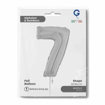 Palloncino in Foil 26" Numero 7 Argento "Silver" Numeri 26" Argento "Silver"