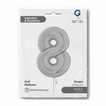 Palloncino in Foil 26" Numero 8 Argento "Silver" Numeri 26" Argento "Silver"