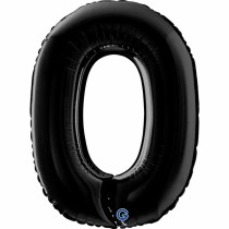 Palloncino in Foil 26" Numero 0 Nero "Black" Numeri 26" Nero "Black"