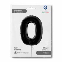 Palloncino in Foil 26" Numero 0 Nero "Black" Numeri 26" Nero "Black"