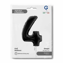 Palloncino in Foil 26" Numero 4 Nero "Black" Numeri 26" Nero "Black"