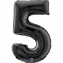 Palloncino in Foil 26" Numero 5 Nero "Black" Numeri 26" Nero "Black"