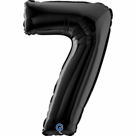 Palloncino in Foil 26" Numero 7 Nero "Black" Numeri 26" Nero "Black"