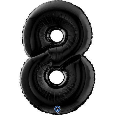 Palloncino in Foil 26" Numero 8 Nero "Black" Numeri 26" Nero "Black"