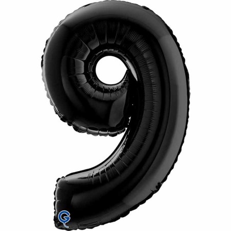 Palloncino in Foil 26" Numero 9 Nero "Black" Numeri 26" Nero "Black"