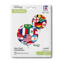 Palloncino in Foil 18" Pallone Mondiali di Calcio "Soccer Ball Nations" Sport e Veicoli Grabo