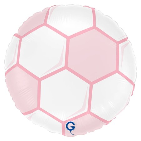 Palloncino in Foil 18" Pallone da Calcio Rosa "Soccer Ball Pink" Sport e Veicoli Grabo
