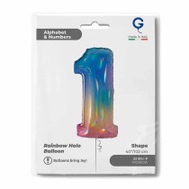 Palloncino in Foil 40" Numero 1 Arcobaleno "Colourful Rainbow" Numeri 40" Arcobaleno "Colourful-Rainbow"