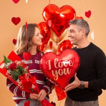 Palloncino in Foil 18" Sweetie Cuore Rosso "I Love You" Amore, Matrimonio o Anniversario Grabo