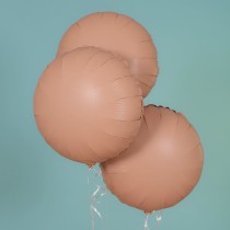 Palloncino in Foil 18" Tondo Cappuccino Matto "Soft Matte Cappuccino" Tondi Regular 18"