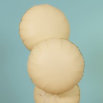Palloncino in Foil 18" Tondo Burro Opaco "Soft Matte French Butter" Tondi Regular 18"