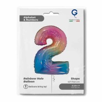 Palloncino in Foil 40" Numero 2 Arcobaleno "Colourful Rainbow" Numeri 40" Arcobaleno "Colourful-Rainbow"