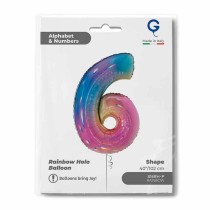 Palloncino in Foil 40" Numero 6 Arcobaleno "Colourful Rainbow" Numeri 40" Arcobaleno "Colourful-Rainbow"