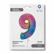 Palloncino in Foil 40" Numero 9 Arcobaleno "Colourful Rainbow" Numeri 40" Arcobaleno "Colourful-Rainbow"