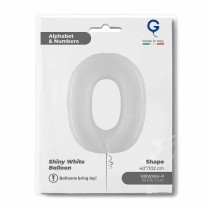 Palloncino in Foil 40" Numero 0 Bianco "White" Numeri 40" Bianco "White"