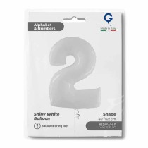 Palloncino in Foil 40" Numero 2 Bianco "White" Numeri 40" Bianco "White"
