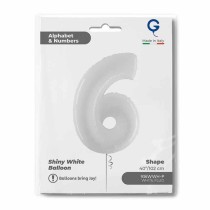 Palloncino in Foil 40" Numero 6 Bianco "White" Numeri 40" Bianco "White"