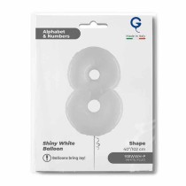 Palloncino in Foil 40" Numero 8 Bianco "White" Numeri 40" Bianco "White"